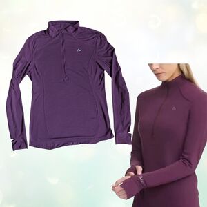 🔥$10 Bundled🔥Paradox Merino Blend Quarter-zip Winter Base Layer Size M Purple